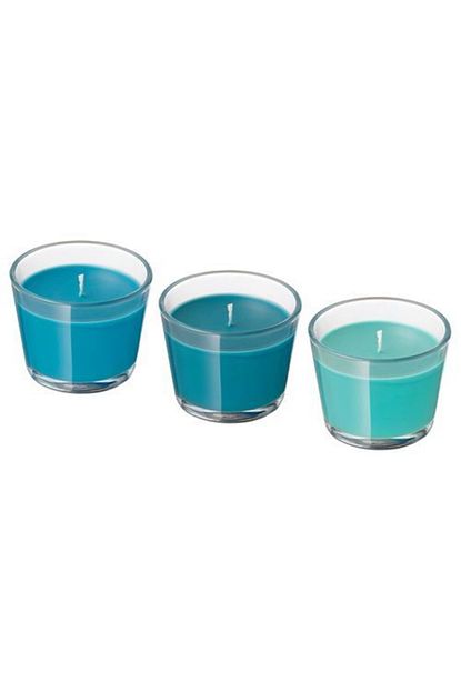 Ikea Kokulu Mum Bracka Uclu Set Turkuaz Bracka Koku Trendyol