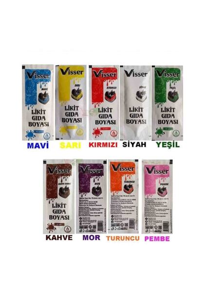 Visser Likit Gida Boyasi 9 Renk X12ml Set 9 Lu Sivi Gida Boyasi Trendyol