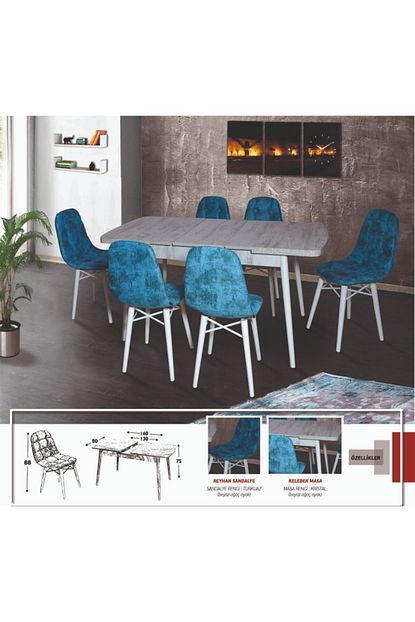 Kaykolsan Home Mutfak Masa Takimi 6 Sandalye 1 Masa Agac Ayak Estetik Gorunum E 1024 Trendyol
