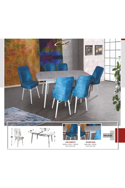 Kaykolsan Home Mutfak Masa Takimi 6 Sandalye 1 Masa Agac Ayak Estetik Gorunum E 1048 Trendyol