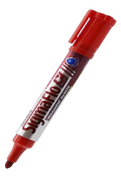 Monami Sigmaflo Permanent Marker Kalem Yuvarlak Uc Kirmizi Trendyol