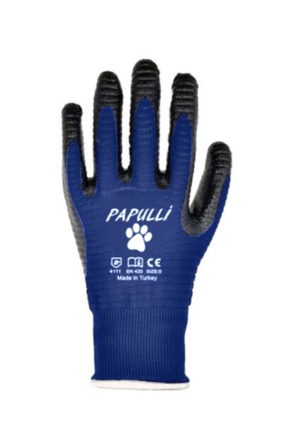 Papulli 10 Cift 8 Beden Dayanikli Is Eldiveni Mavi Tirtikli Latex Orgu Sporcu Eldiveni Trendyol