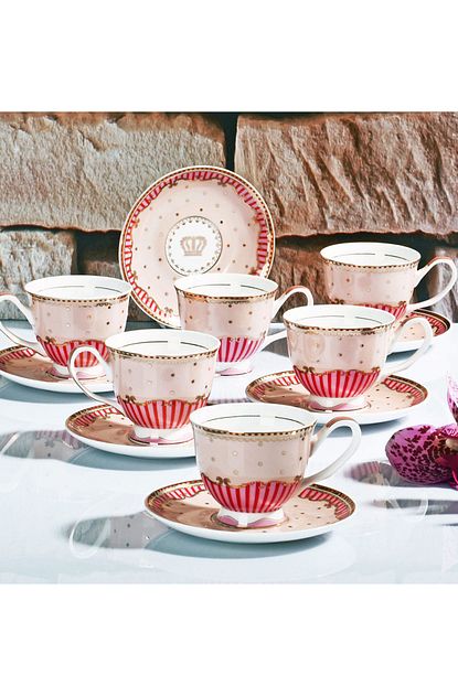 Kitchen World Fnc06 12 Parca Kahve Fincan Takimi Pembe Trendyol