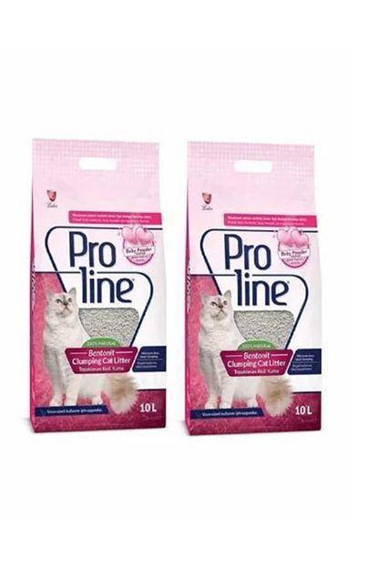 Pro Line Proline Bebek Pudrali Bentonit Topaklasan Kedi Kumu 2x10 Lt Trendyol
