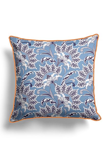 English Home Boho Jacobean Kirlent Kilifi 45x45 Cm Mavi Trendyol