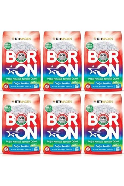 Eti Maden Boron Toz Deterjan Renkli Camasirlar Icin 4 Kg X 6 Adet Trendyol