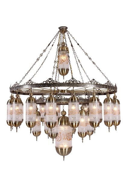 Ustun Avize Fabrikasi Mekke Model Ozel Tasarim Dekoratif Otantik 24 Kollu Cami Avizesi 200 Cm Trendyol
