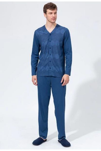 Dagi Dge12070 Onden Dugmeli Erkek Pijama Takimi Trendyol