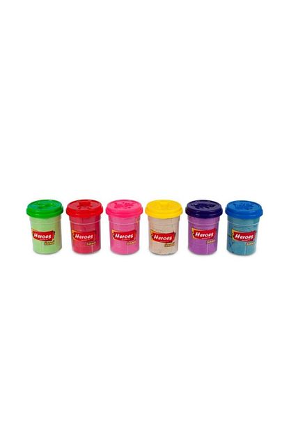 Heroes Kinetik Kum 6 Renk 1200 Gr Kum Bardakli Set 6 Adet Oyun Kalibi Trendyol