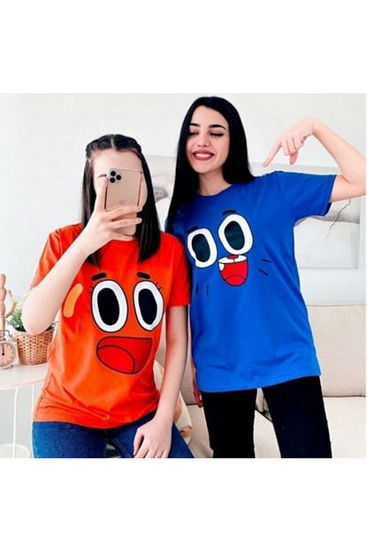 one look 2 adet gumball ve darwin baskili tshirt fiyati yorumlari trendyol