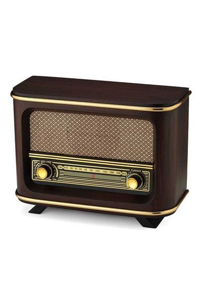 Otantik Carsi Ahsap Retro Nostaljik Radyo Kahve Rengi Istanbul Model Sarjli Pil Ve Adaptorlu Trendyol