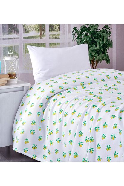 Komfort Home Tek Kisilik 100 Pamuk Petek Pike Limon Desenli Trendyol