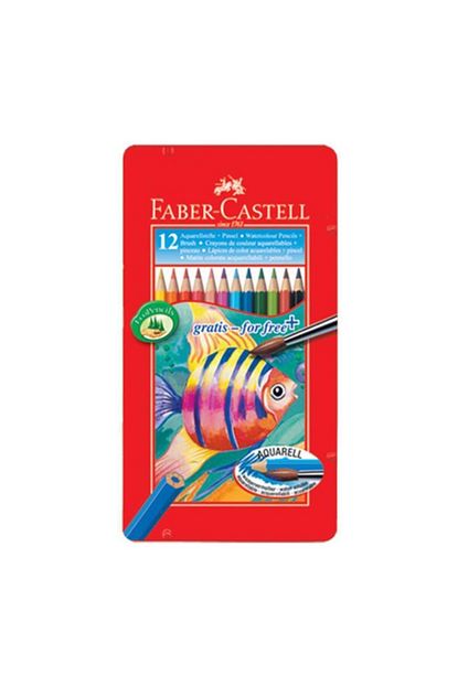 Faber Castell Metal Kutu Aquarell Kuru Boya 12 Renk Trendyol