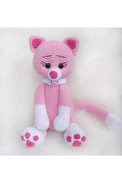 Oyuncakpark Pembe Kedi Amigurumi Organik Oyuncak Trendyol