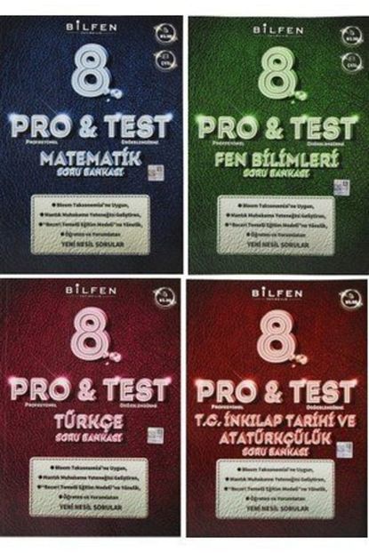 Bilfen Yayinlari 8 Sinif Lgs Pro Test 4 Lu Yeni Nesil Soru Bankasi Seti 2021 Lgs Kitaplari Trendyol