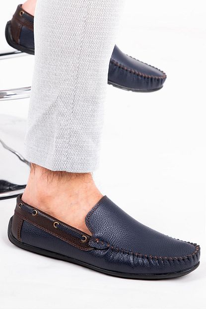 Mpp Loafer Erkek Ayakkabi Sdr101 Lacivert Kahve Trendyol