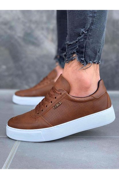Myy Ayakkabi Yuksek Taban 5 Cm Gizli Topuk Erkek Gunluk Ayakkabi Kahverengi Taba Myy4000 Trendyol