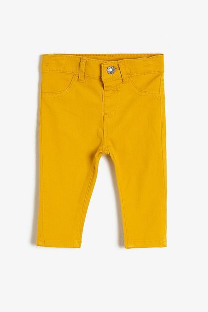 Koton Kids Sari Erkek Bebek Pantolon Trendyol