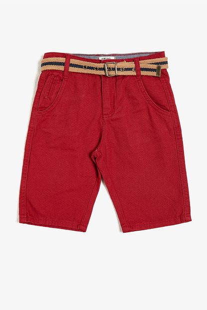 Koton Kids Bordo Erkek Cocuk Sort Bermuda Trendyol