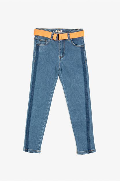Koton Kids Light Indigo Kiz Cocuk Pantolon Trendyol