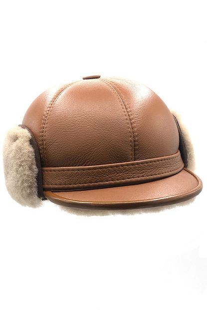 Mumcu S Leather Deri Kurklu Erkek Vizor Sapkasi Trendyol