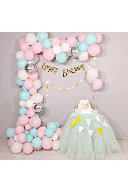 Cemrek Sus Parti Pembe Mint Yesili Beyaz Balon Zinciri 100 Adet Balon 5 Mt Zincir Aparati Ve Balon Pompasi Fiyati Yorumlari Trendyol