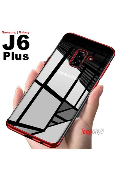 Dijimedia Samsung Galaxy J6 Plus Ince Kirmizi Koseli Seffaf Kilif Trendyol