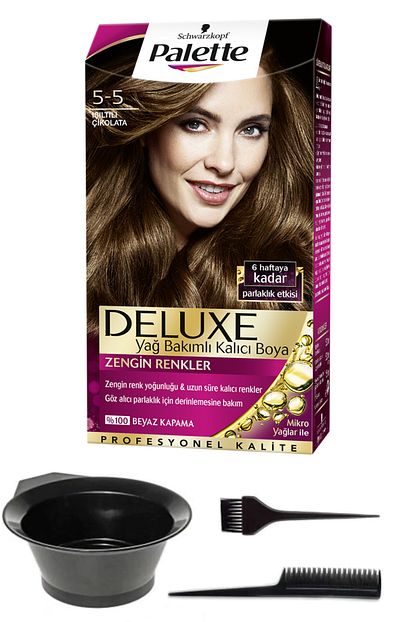 schwarzkopf hair mascara 2 li palette deluxe 5 5 isiltili cikolata sac boyasi ve sac boyama seti fiyati yorumlari trendyol