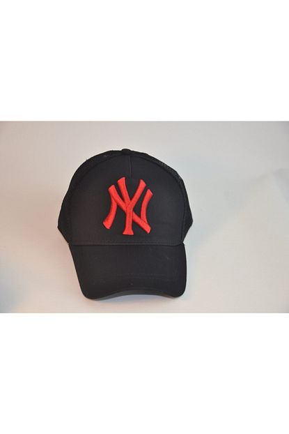 Lovebox Unisex Siyah Kirmizi Arkasi Delikli Ny Yankees Beyzbol Sapkasi Trendyol