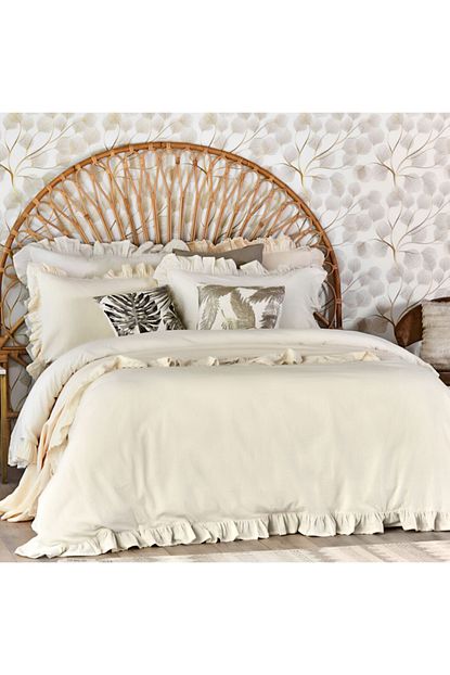 Bella Maison 100 Pamuk Verona Ekru Cift Kisilik Yatak Ortusu Seti 220x240 Cm Trendyol