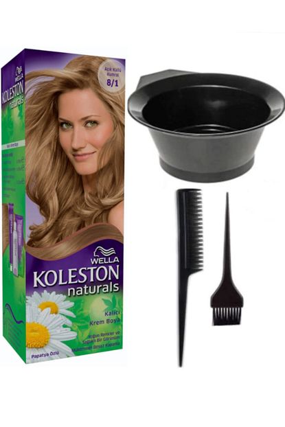 Wella Koleston Naturals 8 1 Acik Kullu Kumral Kalici Krem Sac Boyasi Ve Sac Boyama Seti Trendyol