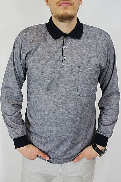 Tanis Giyim Erkek Polo Yaka Uzun Kollu Cepli T Shirt Trendyol