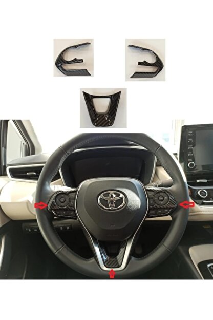 Oled Garaj Toyota Corolla Direksiyon Alt Ve Dugme Kaplamasi Karbon 2019 Trendyol