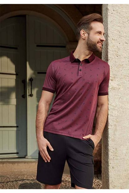 Eros Ese26052 Polo Yaka Erkek Sort Pijama Takimi Trendyol