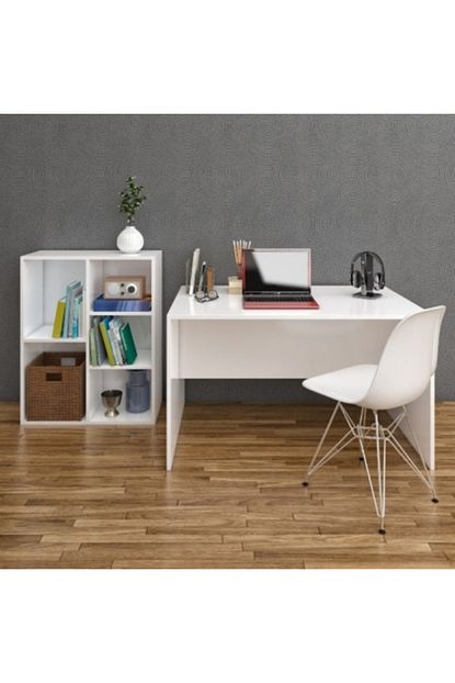 Fora Multi Kitaplikli Calisma Masasi Bilgisayar Masasi Ofis Masasi Trendyol