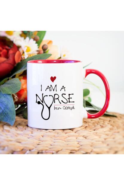 Pi Ithalat Kisiye Ozel Kirmizi Renkli Hemsire Kupa Bardak Model 2 Trendyol