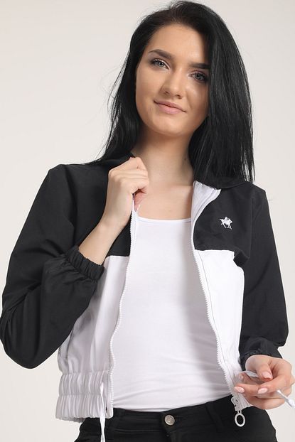 Md Trend Kadin Siyah Cift Renkli Kapsonlu Kisa Mont Mdt5935 Trendyol