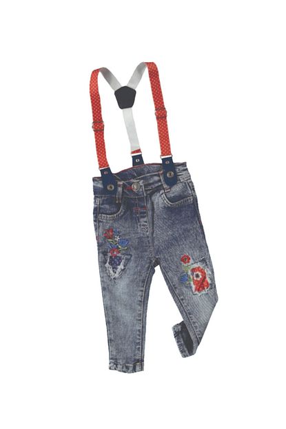 Twincostum Kiz Cocuk Askili Pantolon Trendyol