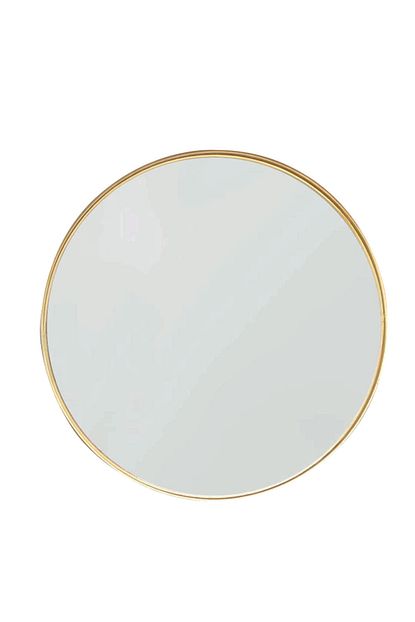 Otto Asu Metalik Sari Altin Rengi Yuvarlak Cerceveli Ayna 70 Cm Trendyol