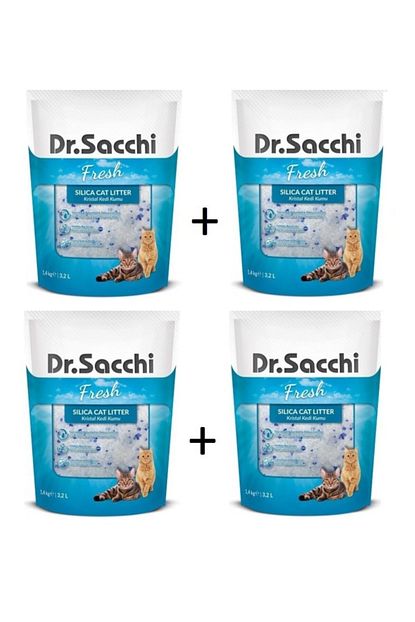 Dr Sacchi Dr Sacchi Silica 1 4 Kg 3 2 Lt X 4 Adet Kristal Kedi Kumu Trendyol