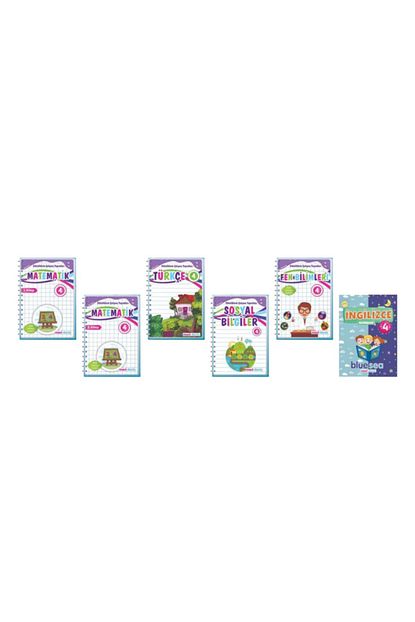 Mavi Deniz Yayinlari 4 Sinif Tum Dersler Set 2019 2020 6 Kitap Trendyol