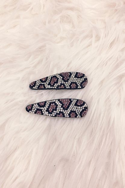 Bahels Kadin 2 Li Pembe Leopar Detayli Tasli Lux Model Yan Cit Cit Sac Tokasi Trendyol