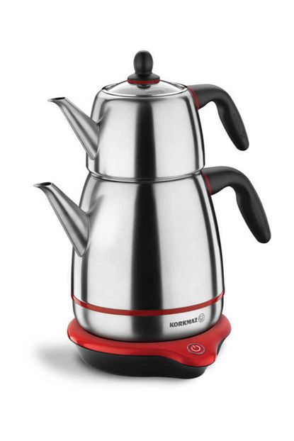 Korkmaz A336 01 Korkmaz Gusto Inox Siyah Elektrikli Caydanlik Trendyol