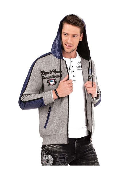 Cipo Baxx Cl312 Kapsonlu Kalin Kislik Gri Erkek Sweatshirt Trendyol