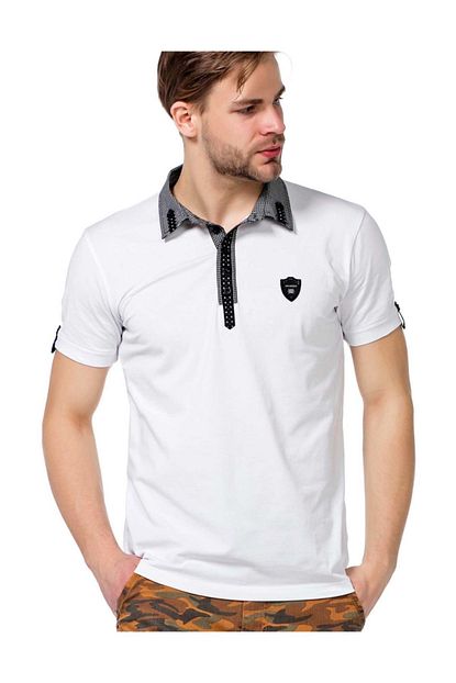 Cipo Baxx Ct400 Beyaz Polo Yaka Slim Fit Klasik Erkek Tisort Trendyol