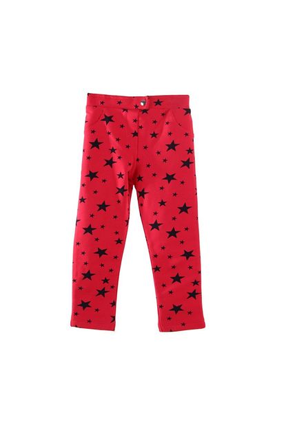 Breeze Kiz Bebek Pantolon Ici Yunlu Desenli Kirmizi Siyah 1 1 5 Yas Trendyol