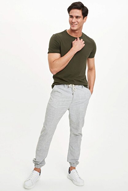 defacto erkek haki jogger dokuma pantolon r2931az 20sm kh171 fiyati yorumlari trendyol