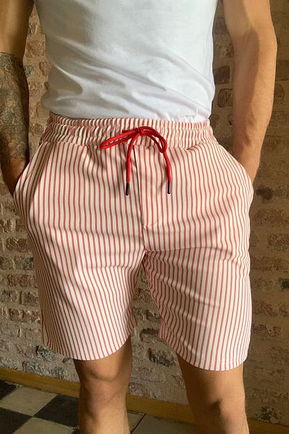 Trendyol Man Kirmizi Erkek Sort Bermuda Tmnss20sr0149 Trendyol