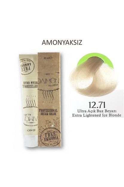 Daimon Fa Amonyaksiz Sac Boyasi 12 71 Ultra Acik Buz Beyazi Trendyol