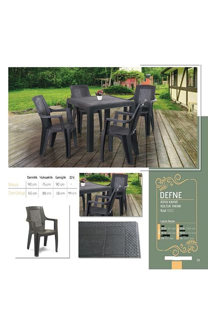 Ozel Yapim Super Kalite 3 Farkli Renk Secenegi 4 Adet Saglam Sandalye Ve 1 Adet 90x90 Ebatli Masa Trendyol